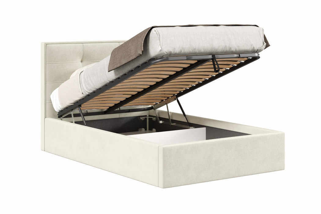Мягкая кровать, Кровать Римини 1200 с подъёмным механизмом, велюр