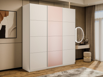 Шкаф-купе Прайм 3-х дверный Стекла пудра/ДСП/Доводчики 210х57х230