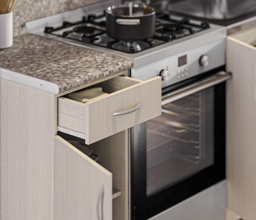 Кухонные гарнитуры, Кухонный гарнитур Деми 1 м Авиньон/Перлино