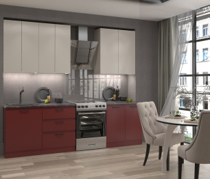 Кухня прямая Ревилья  02  2000 без столешницы