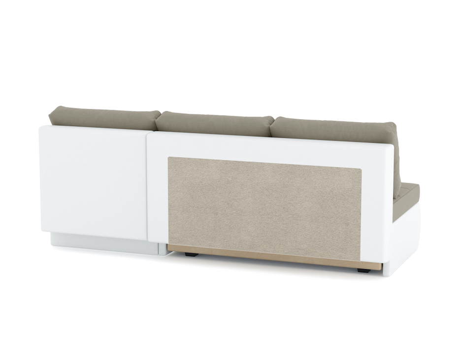 Диваны угловые в гостиную, Диван-кровать угловой Кормак без подлокотников, велюр /кож.зам