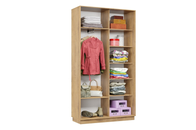 Шкаф-купе Премьер МИНИ 03 (01РБ;01РБ) фасады ромб белый/двухдверный/Профиль чёрный муар