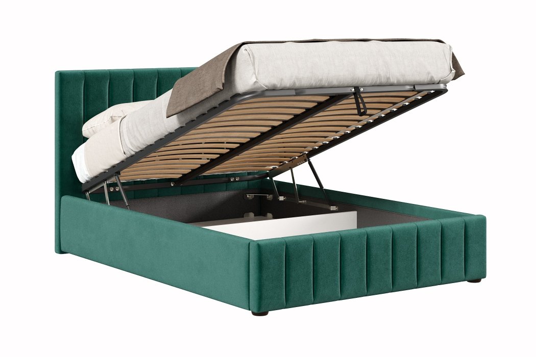 Мягкая кровать, Кровать Верона 1400 с подъёмным механизмом, велюр