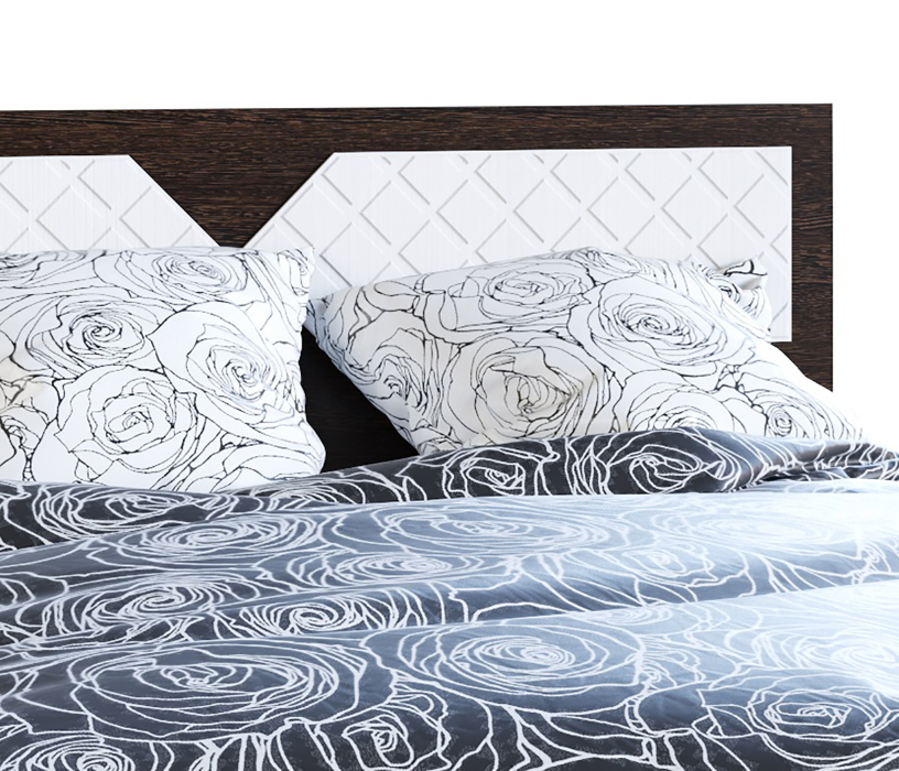 Кровати 160 см, ЛДСП Кровать НИКОЛЬ 1,6 Венге-Лиственница светлая