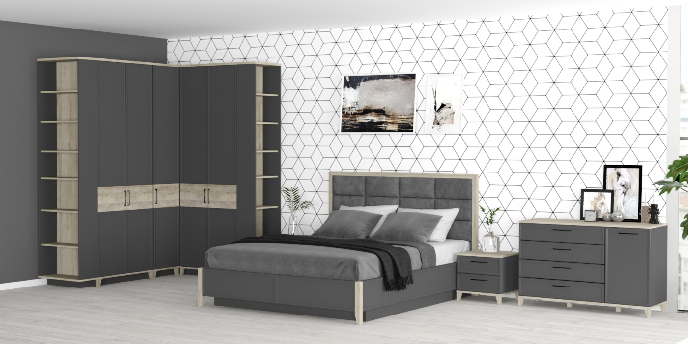 Кровати, Модульная система AURELIO (модуль 307) Кровать Люкс 1600 с п/м