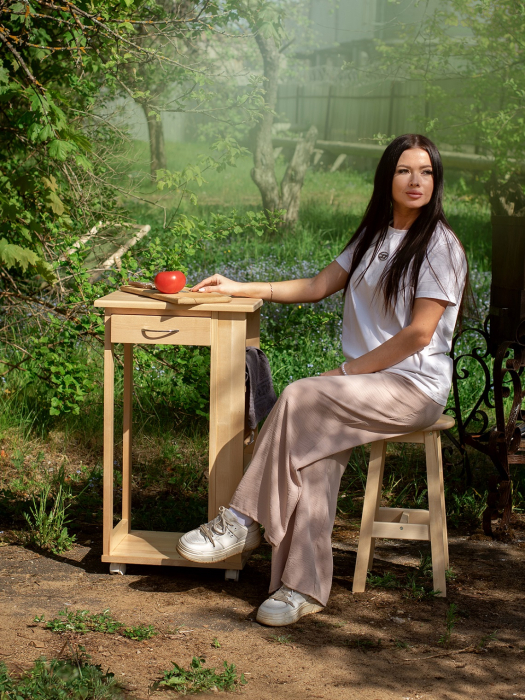 Табуреты, Тумба с табуретом лак