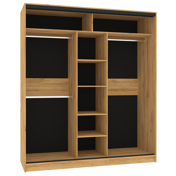 Шкафы-купе, Шкаф-купе 3-дв  Домашний 2000 зеркало/лдсп  (в2295*ш2000*г595)