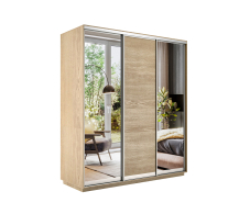 Шкафы-купе, Шкаф-купе Экспресс Медиум (2 зеркала) трио 2200 x 2100 x 600