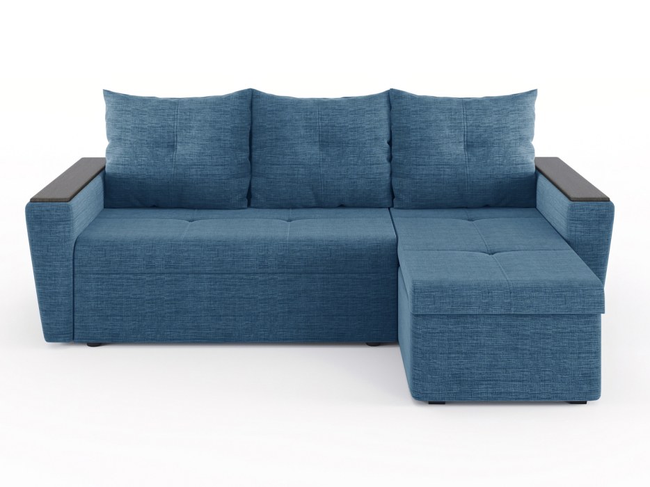 Диваны угловые в гостиную, Диван-кровать угловой Дубай Майами еврокнижка трехсекционная, рогожка Люкс