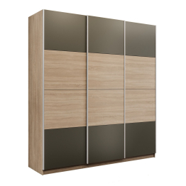 Шкаф-купе Эста 3-х дверный ДСП/Стекла хаки/Доводчик 300х66х240