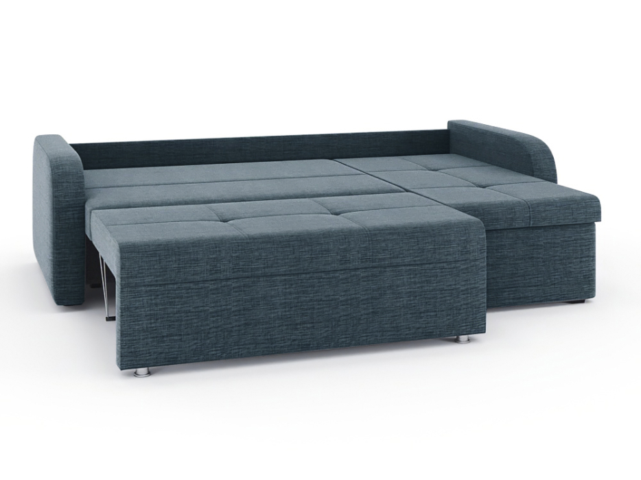 Диваны угловые в гостиную, Диван-кровать угловой Мини Люкс трехсекционная еврокнижка, рогожка Люкс