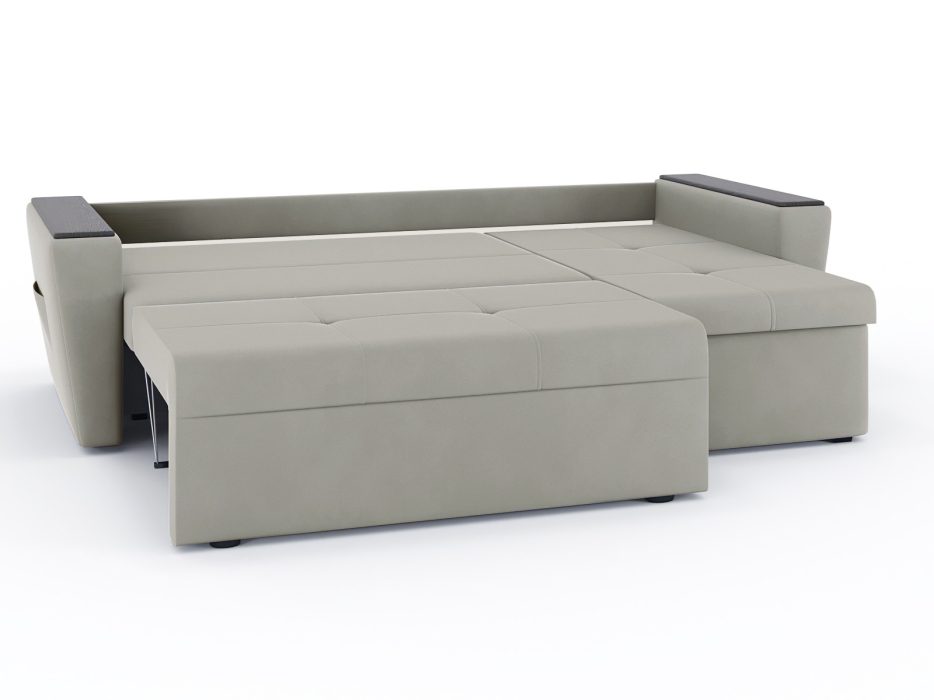 Диваны угловые в гостиную, Диван-кровать угловой Дубай Майами еврокнижка трехсекционная, велюр