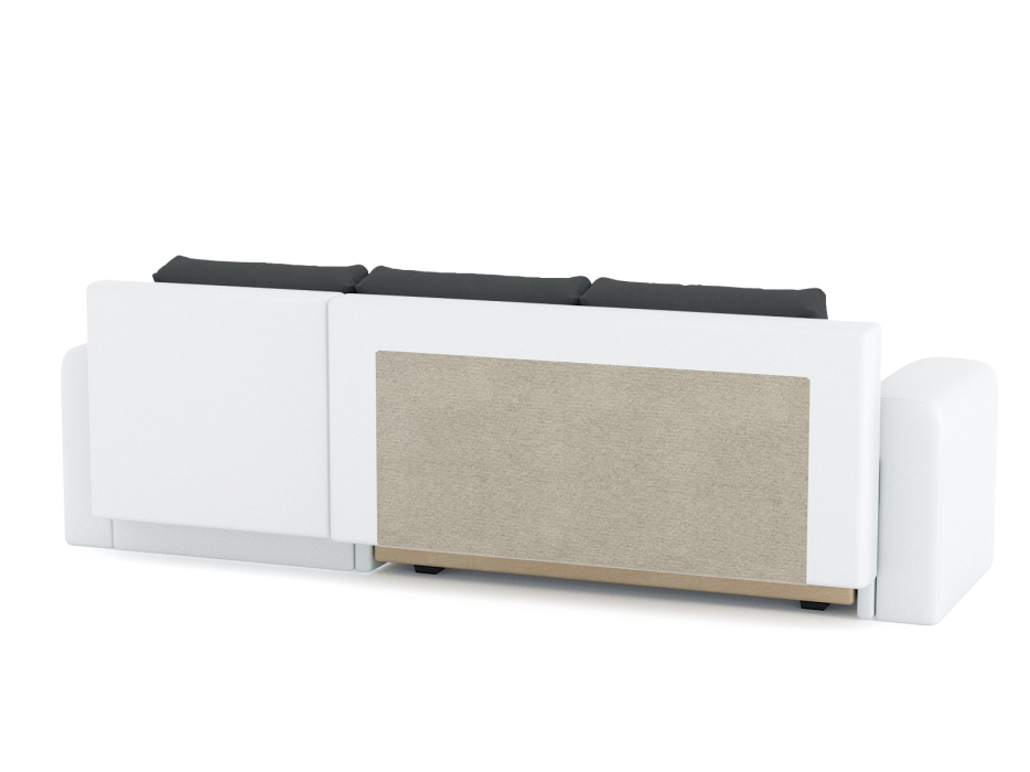 Диваны угловые в гостиную, Диван-кровать угловой Кормак с подлокотниками, велюр+кож.зам.