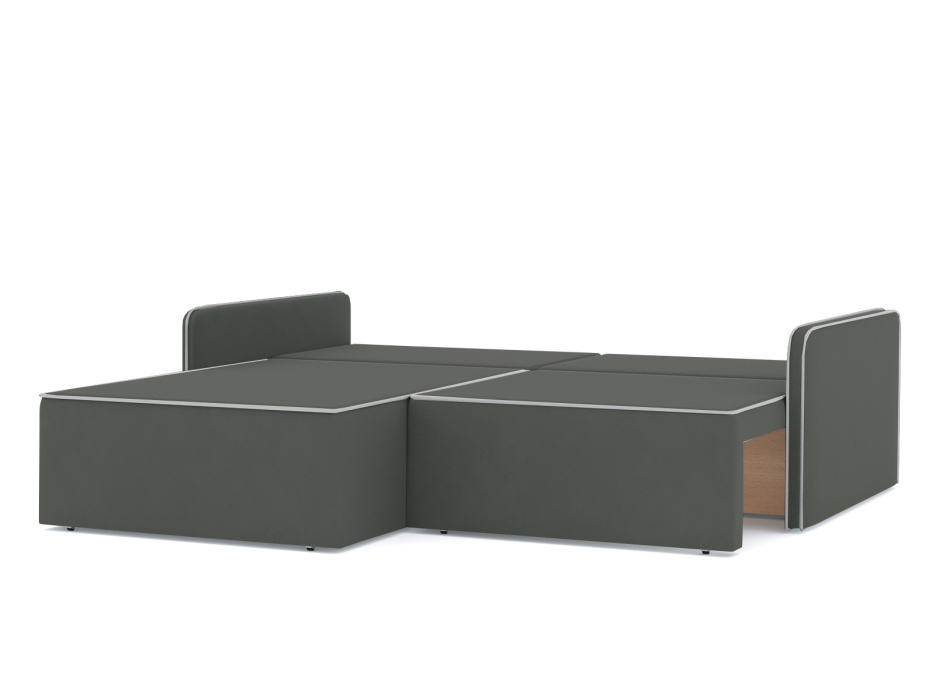 Диваны угловые в гостиную, Диван-кровать угловой еврокнижка Блюм, велюр