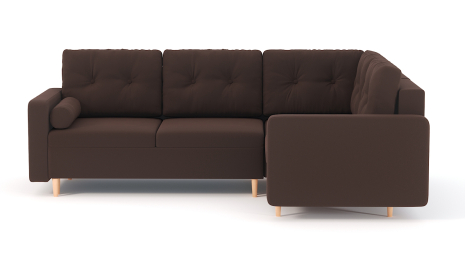 Диван-кровать угловой еврокнижка-пантограф Белфаст модульный, велюр