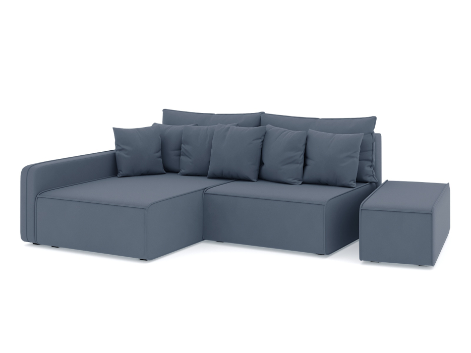 Диваны угловые в гостиную, Диван-кровать угловой Портленд еврокнижка НПБ, велюр