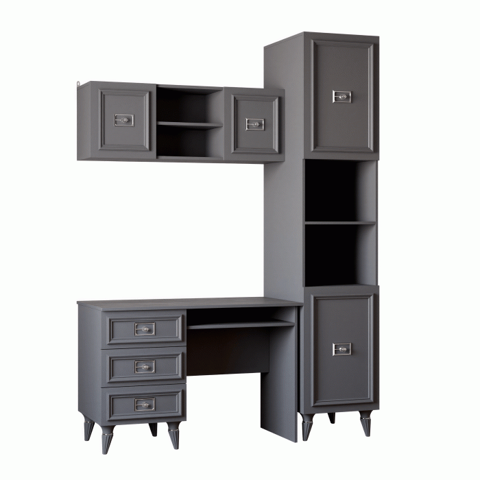 Прямые, Стол Валенсия письменный (1100х600х750) серебро