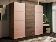 Шкафы-купе 3-х дверные, Шкаф-купе Эста 3-х дверный ДСП/Стекла пудра/Доводчик 300х66х240