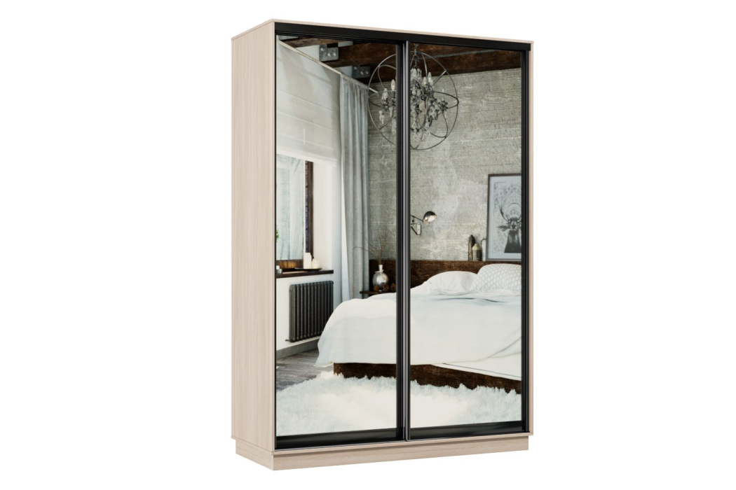 Шкафы-купе, Шкаф-купе Премьер 02 ясень шимо светлый