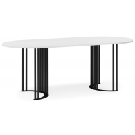 Обеденные столы, Стол Хьюго О 200 х 90 (черные ноги)