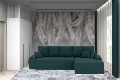 Диван-кровать угловой Нордвикс ПБ, велюр