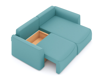 Диван-кровать угловой Рафаэль еврокнижка НПБ, велюр