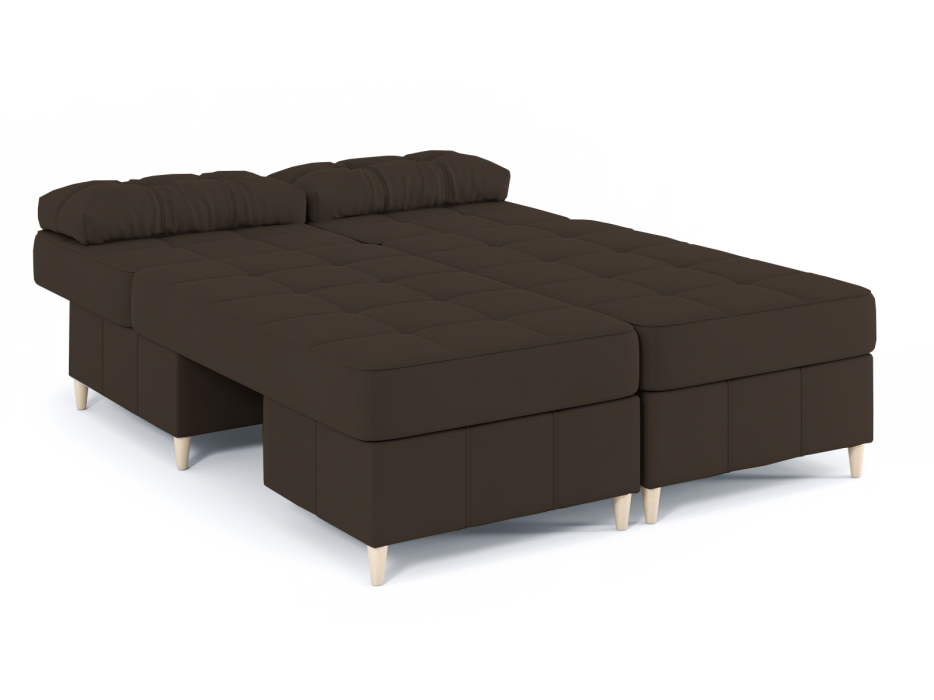 Диваны угловые в гостиную, Диван-кровать угловой Оливер Люкс 2 еврокнижка-трансформер, велюр