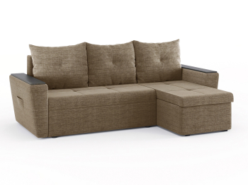 Диван-кровать угловой Дубай Майами еврокнижка трехсекционная, рогожка Люкс