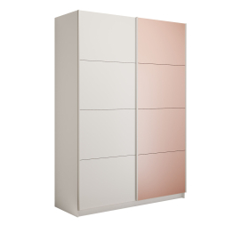 Шкаф-купе Прайм 2-х дверный ДСП/Стекло пудра/Доводчики 160х57х230