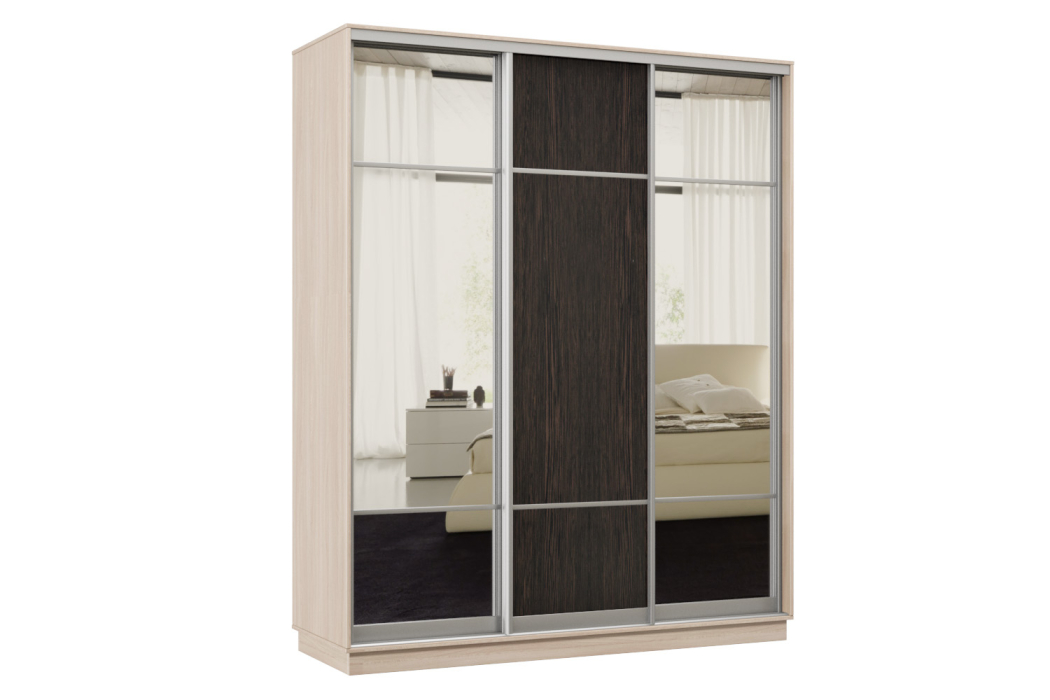 Шкафы-купе, Шкаф-купе Премьер Лайт 23 (11;08;11) трехдверный