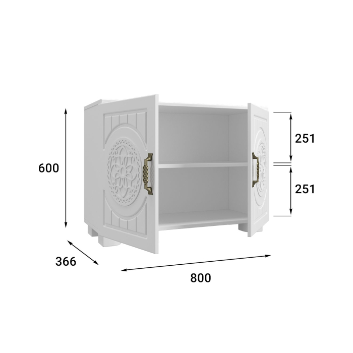 Тумбы, Тумба «Монблан» МБ-30К белое дерево