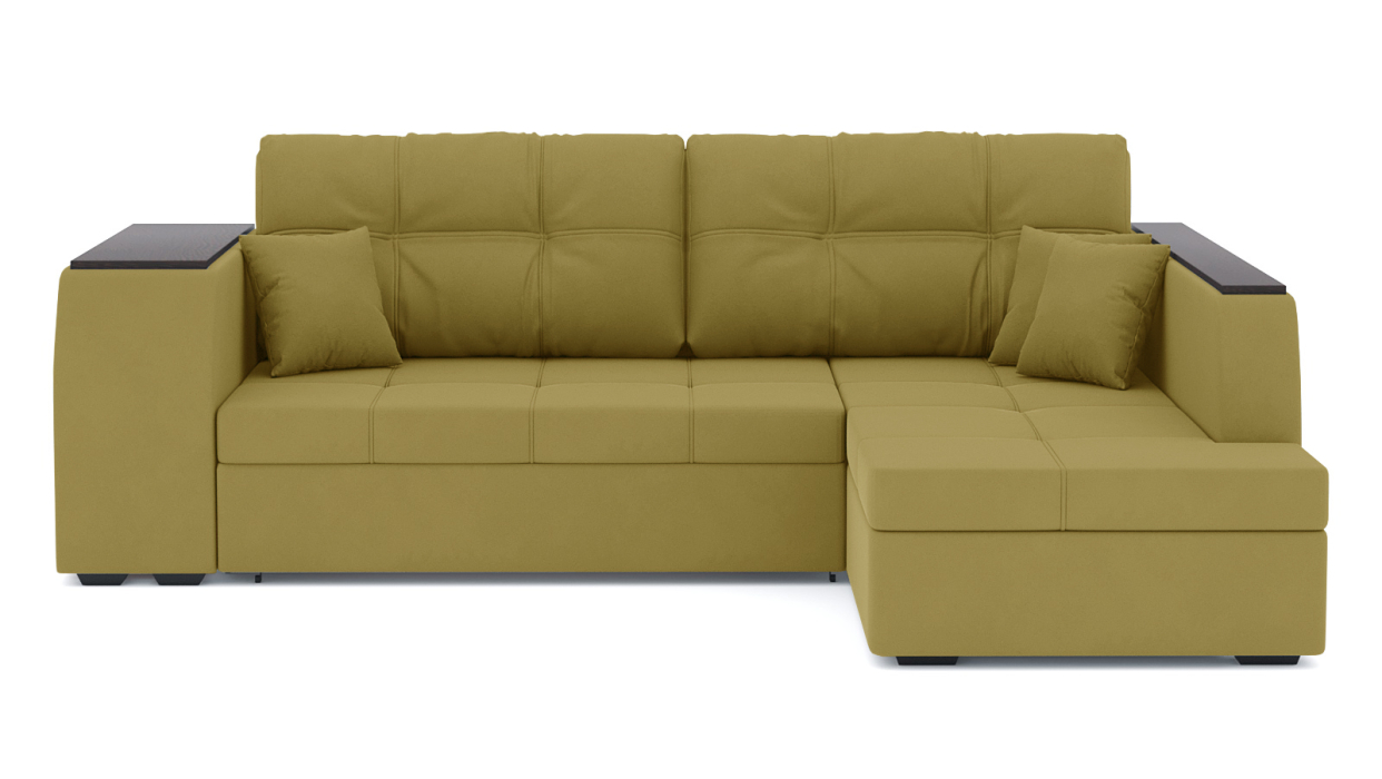 Диваны угловые в гостиную, Диван-кровать угловой Брюссель дельфин, велюр