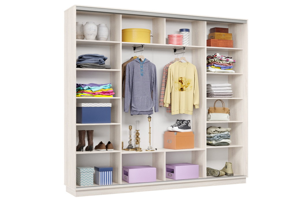 Шкафы-купе 3-х дверные, Шкаф-купе Премьер Лайт 57 (08;08;08) трехдверный