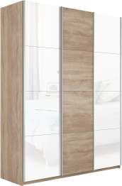 Шкаф-купе Прайм 3-х дверный Стекла белые/ДСП/Доводчики 210х57х230