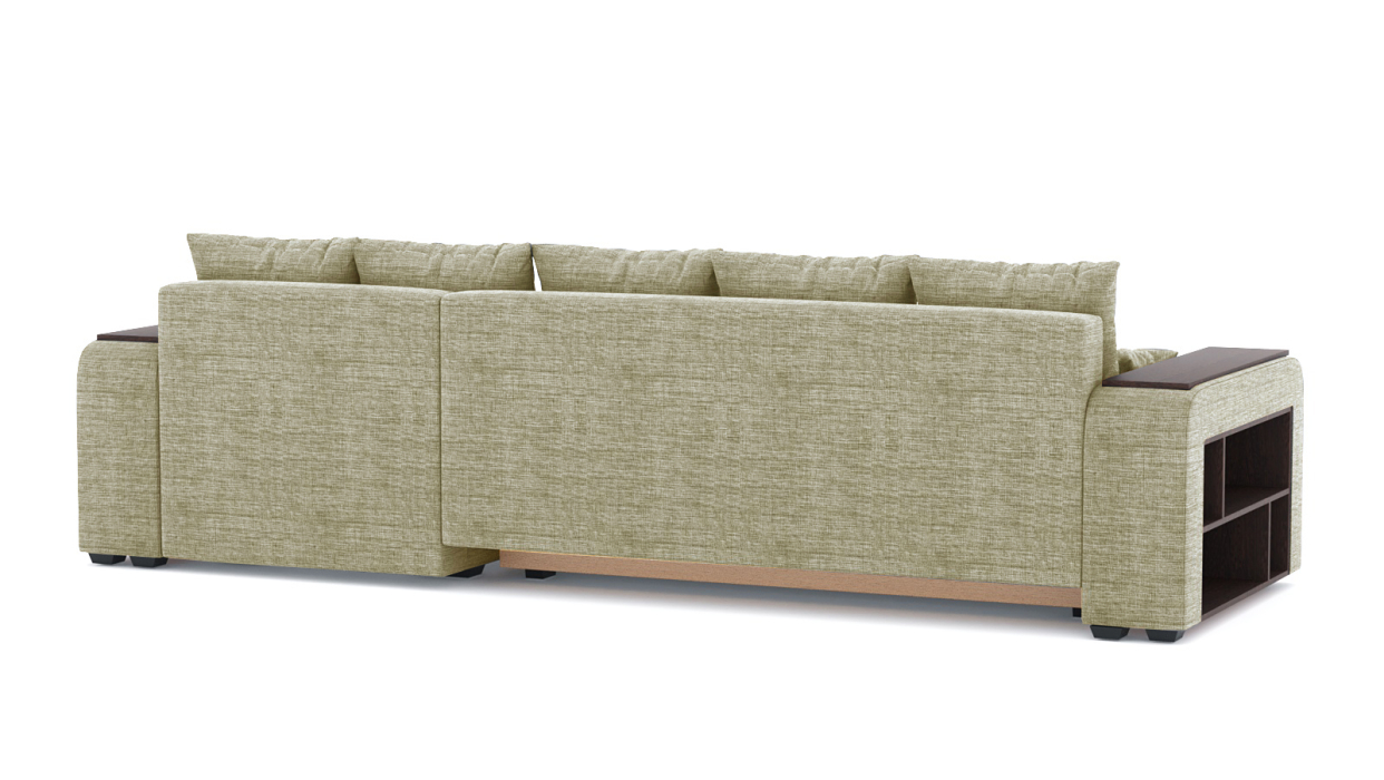 Диваны угловые в гостиную, Диван-кровать угловой Дубай еврокнижка, рогожка