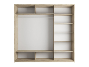 Шкаф-купе Прайм 3-х дверный Стекла белые/ДСП/Доводчики 180х57х230