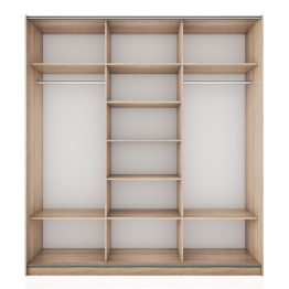 Шкаф-купе Прайм 3-х дверный Стекла черные/ДСП/Доводчики 210х57х230