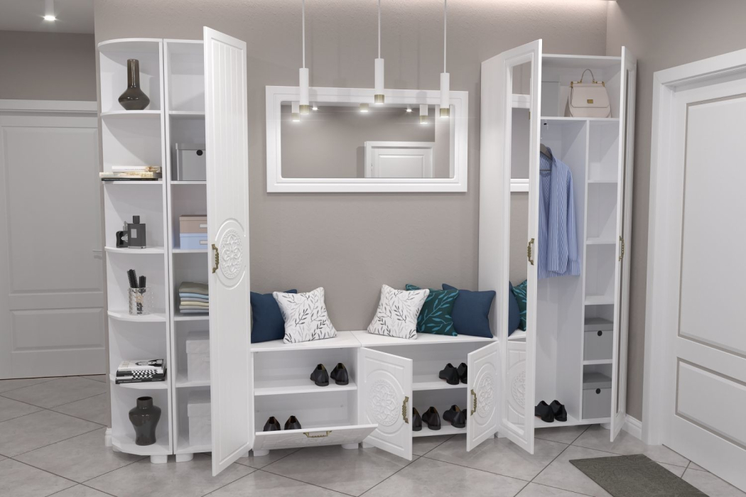 Шкафы распашные, Шкаф с зеркалами «Монблан» МБ-21К