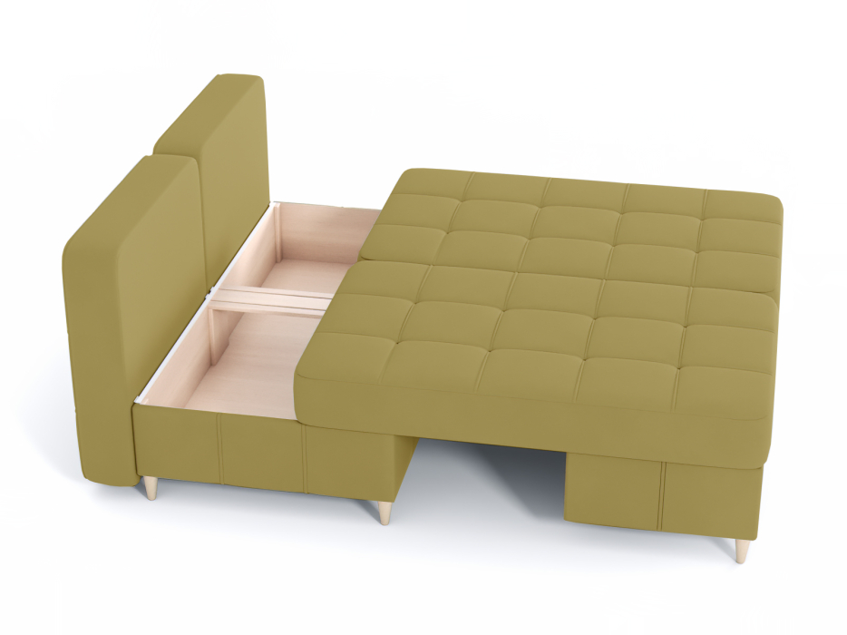 Диваны угловые в гостиную, Диван-кровать угловой Оливер Люкс 2 еврокнижка-трансформер, велюр