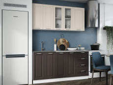 Кухонные гарнитуры, Кухня Вита Шато Крем/Шато Арабика 1,6м МДФ