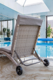 Шезлонг AGATA бежевый с матрасом