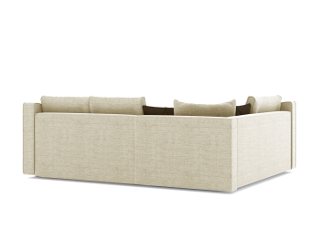 Диван-кровать угловой Френсис дельфин, рогожка