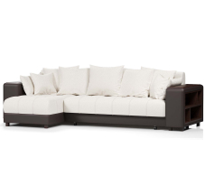 Диваны угловые в гостиную, Диван-кровать угловой  Дубай еврокнижка,велюр+экокожа