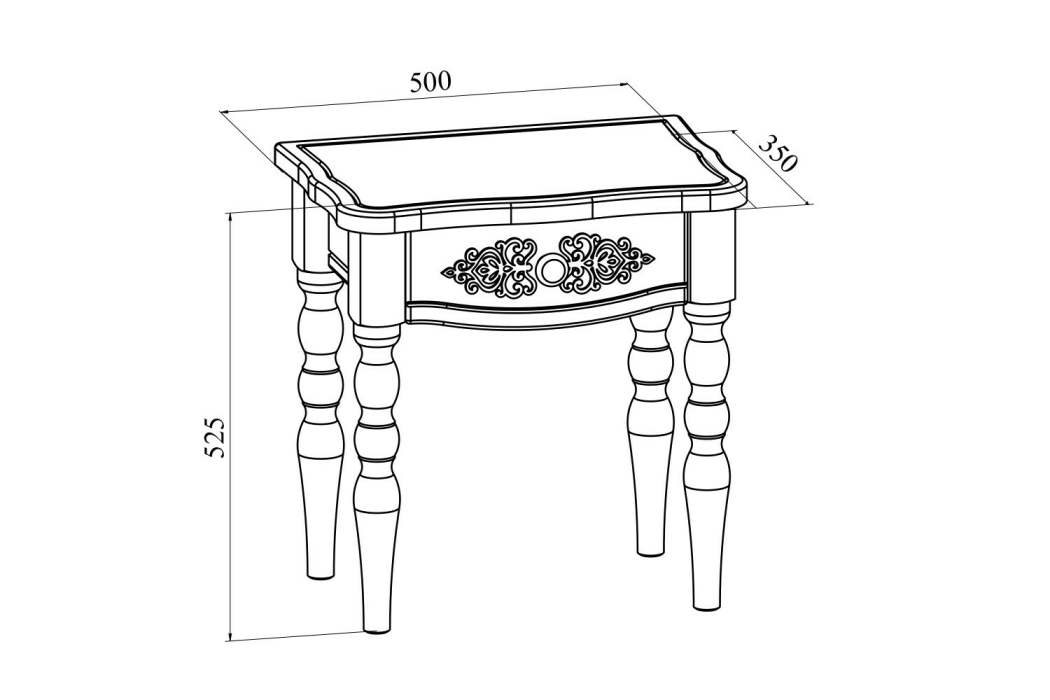 Прикроватные тумбы, Тумба прикроватная Ассоль плюс АС-39