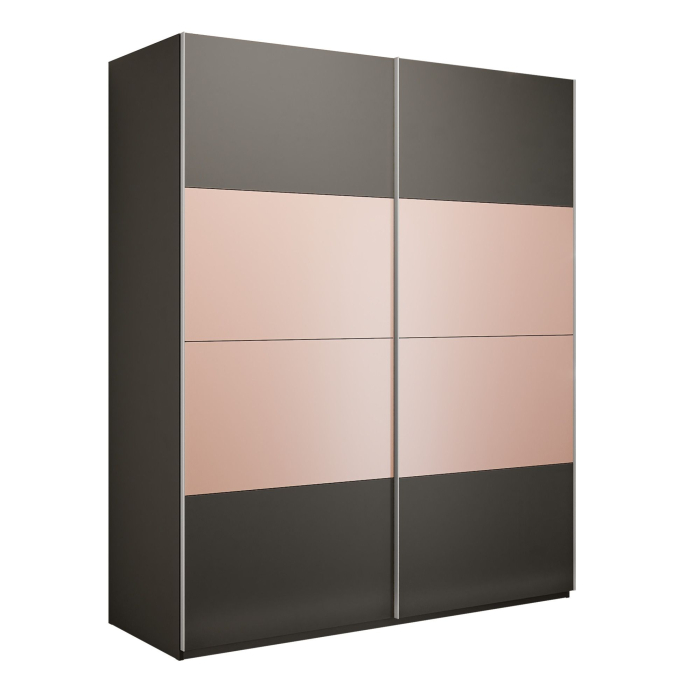 Шкафы-купе 2-х дверные, Шкаф-купе Эста 2-х дверный ДСП/Стекла пудра/Доводчик 180х66х240