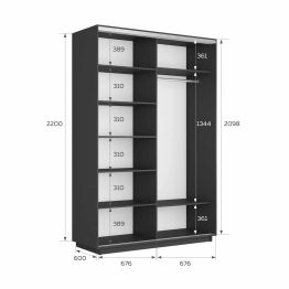 Шкаф-купе Экспресс 2-х дверный Фотопечать Калейдоскоп Стекла 140х60х220