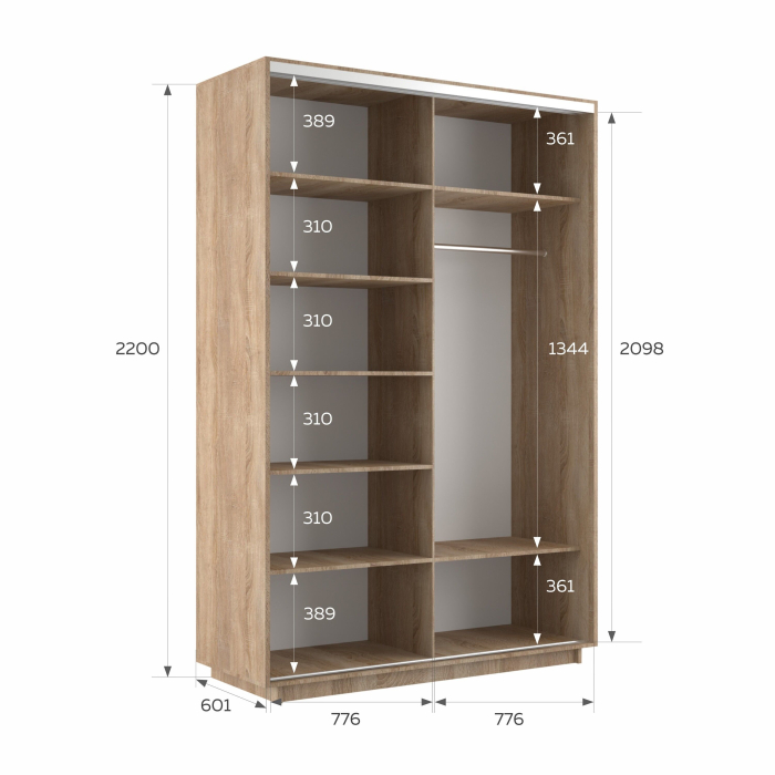 Шкафы-купе 2-х дверные, Шкаф-купе Экспресс 2-х дверный Фотопечать Шары Стекла 160х60х220