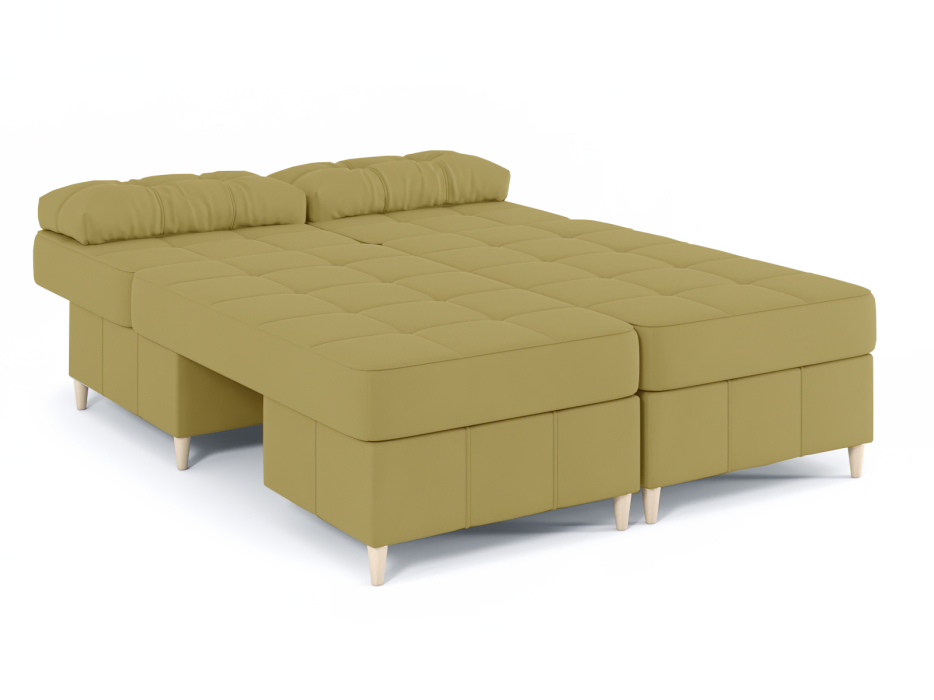 Диваны угловые в гостиную, Диван-кровать угловой Оливер Люкс 2 еврокнижка-трансформер, велюр