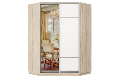 Шкаф-купе Премьер Лайт 71 угловой (08;11) двухдверный