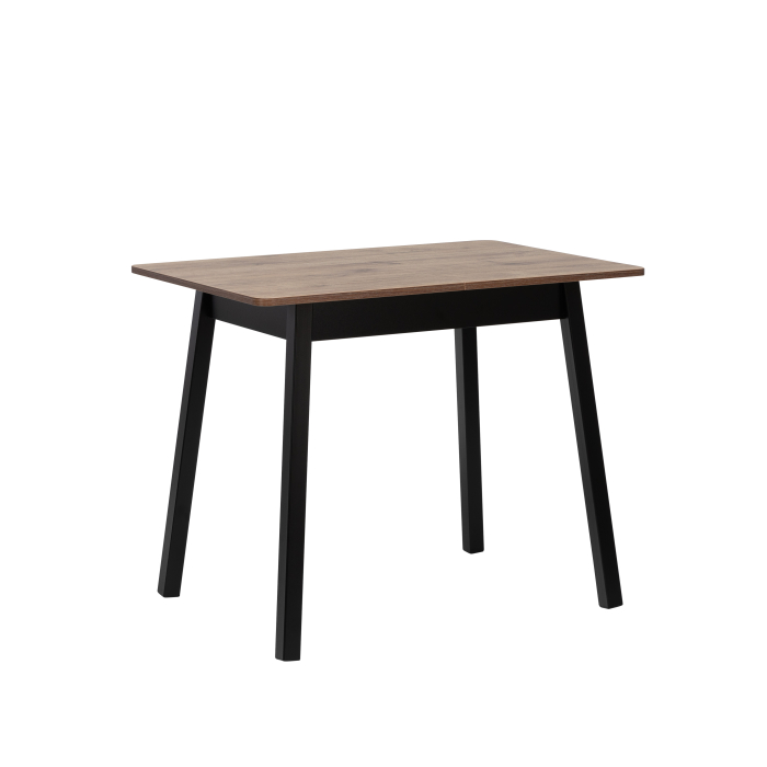 Обеденные столы, Стол раздвижной DAIKO 1Р, металл Черный, Дуб велингтон